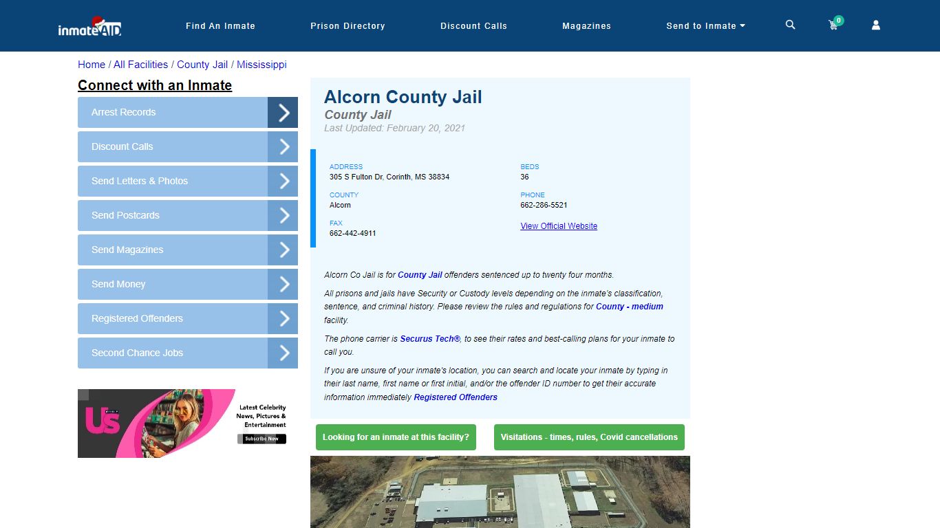 Alcorn County Jail - Inmate Locator - Corinth, MS